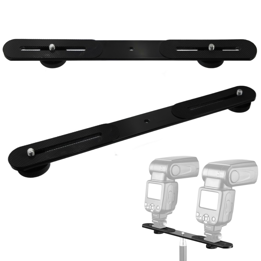 Hot Shoe Adapter - Bracket Flash Ganda dengan Sekrup 1/4''