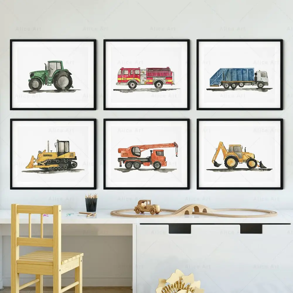 Photography Architecture - Poster Mobil Mainan Anak Cat Air
