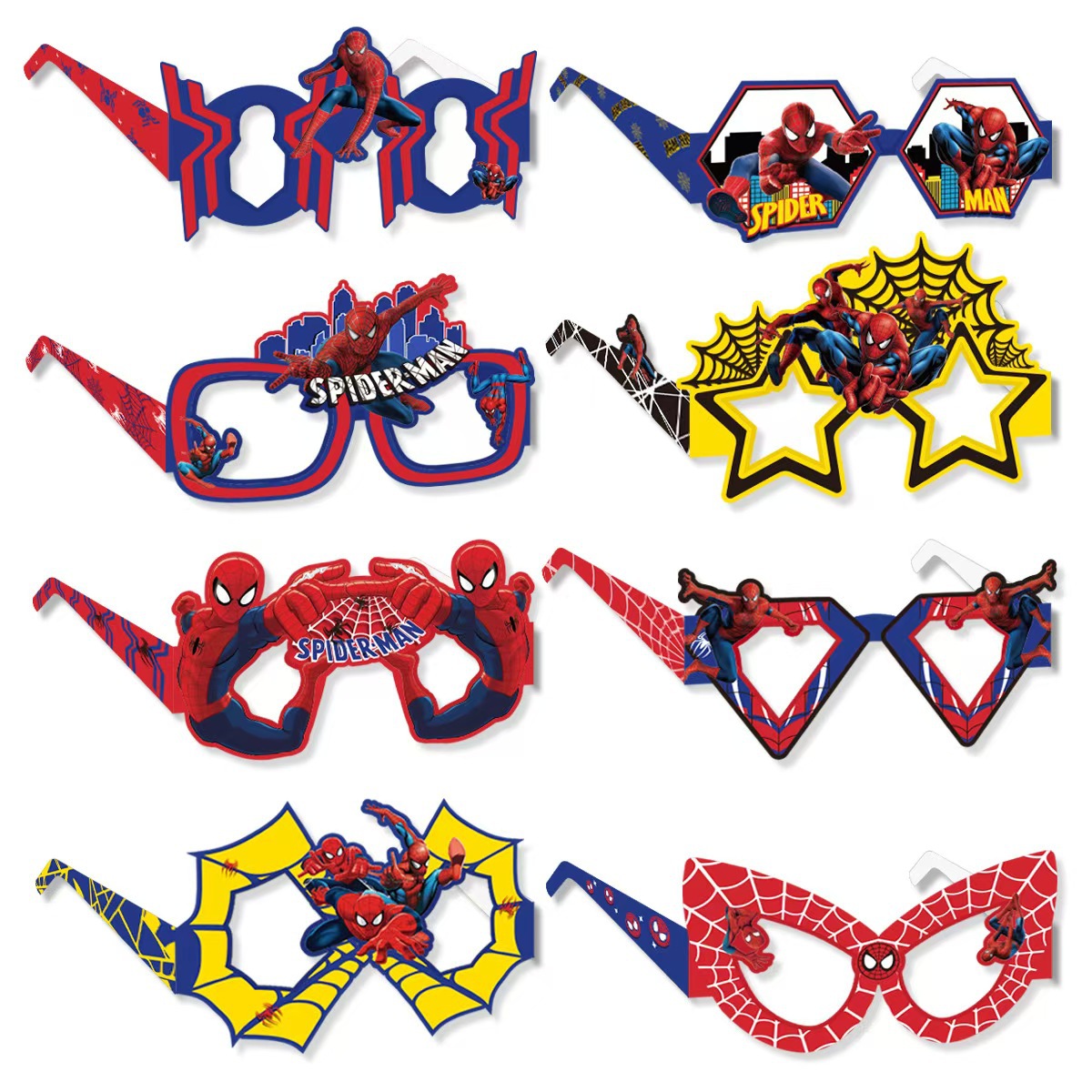 Photography Paper - 8 Buah Kacamata Kertas Spider-Man Ramah