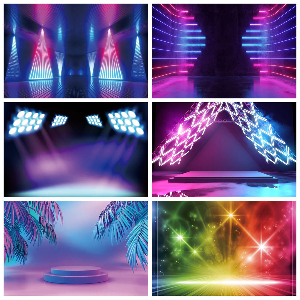 Photography Zone - Latar Belakang Panggung Tari Warna Neon