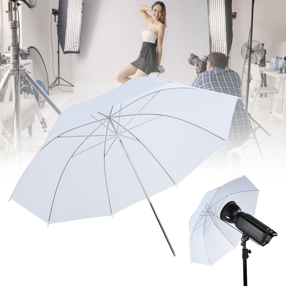Photography Umbrella Diffuser - Payung Transparan Putih Lembut 33 Inci