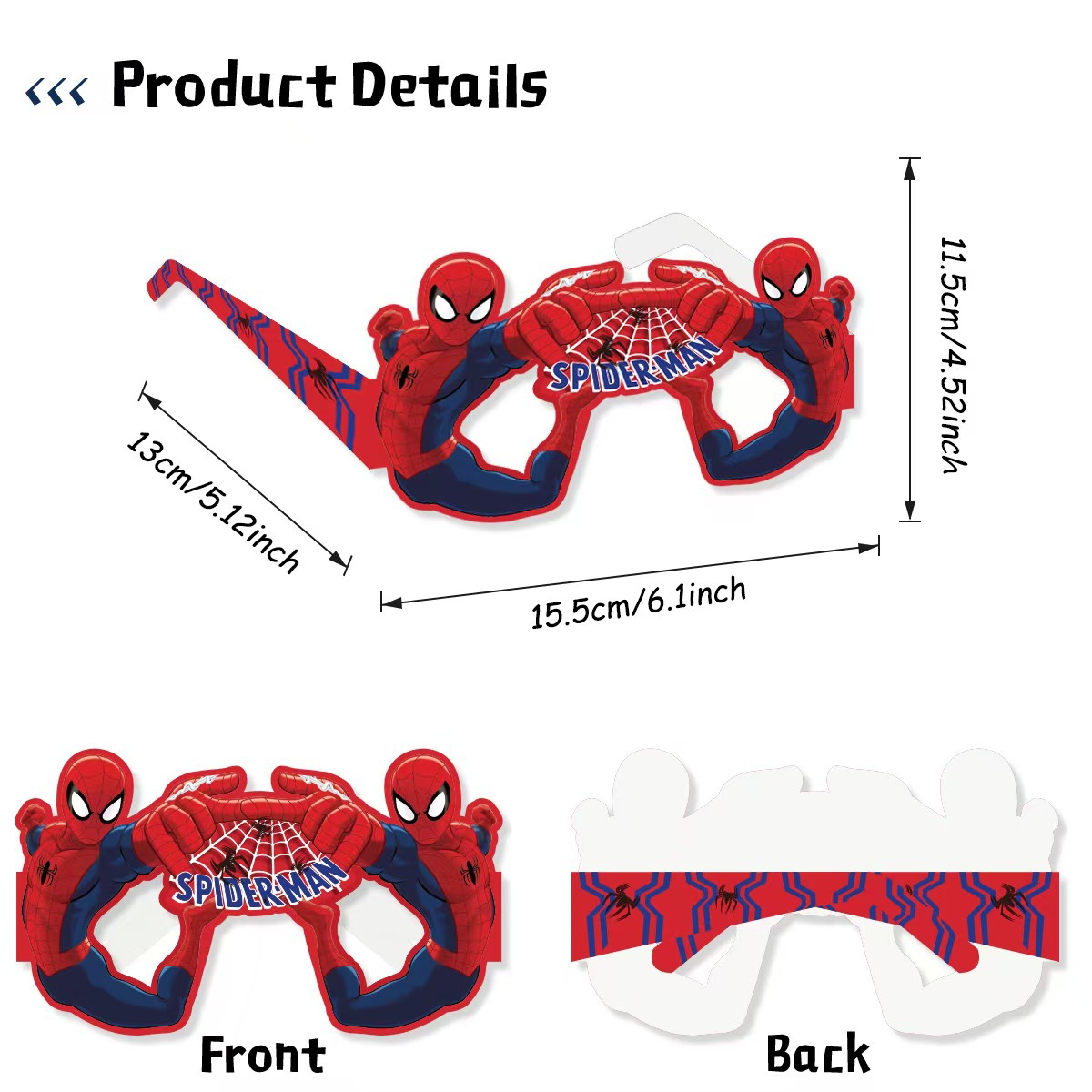 8 Buah Kacamata Kertas Spider- - Photography Paper ulasan dan harga